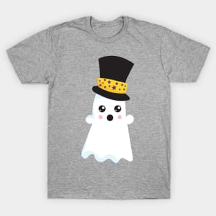 Halloween, Ghost, Hat, Boo, Trick Or Treat T-Shirt